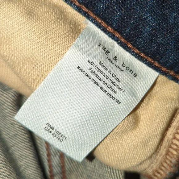 Rag & Bone Jeans "Casey High-Rise Ankle Flare" Dark Wash size 33